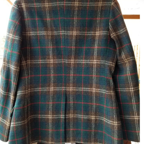 Vintage Villager Plaid Wool Blazer - Picture 3 of 7